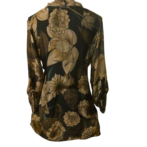 Lola Italy M Viscose/Silk Whimsigoth Fairy Grunge Floral Sheer Flowy - Picture 2 of 10